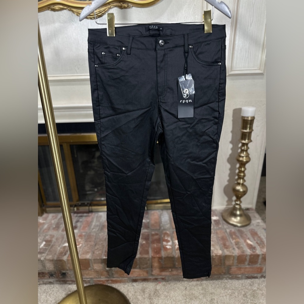 SPYM Women’s Black‎ Stretch Pants 42 | Skinny High Rise Viscose Blend 32x29
